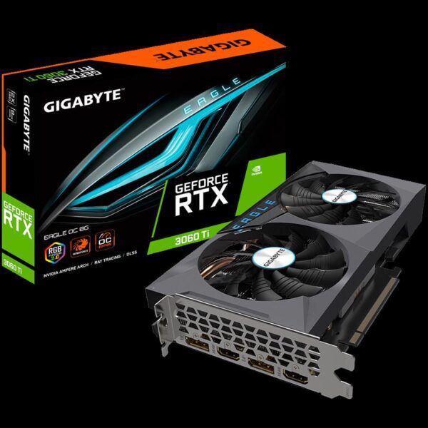 GIGABYTE Video Card NVIDIA GeForce RTX 3060 Ti EAGLE OC 8G (LHR), GDDR6 8GB/256bit, PCI-E 4.0 x16, 2xHDMI, 2xDP, WINDFORCE 2X, RGB Fusion 2.0, Retail, LITE HASH RATE - Slika 4