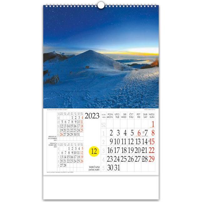 Kalendar "Hrvatska moj dom" s rotacijskim krugom, 000050981