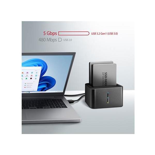 HDD DOD Dock mini 2.5" HDD/SSD x2, ADSA-D25 - Slika 3