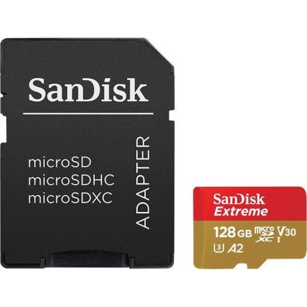 Memorijska kartica SanDisk Extreme microSDXC, A2, V30, U3 128GB, SDSQXAA-128G-GN6MA