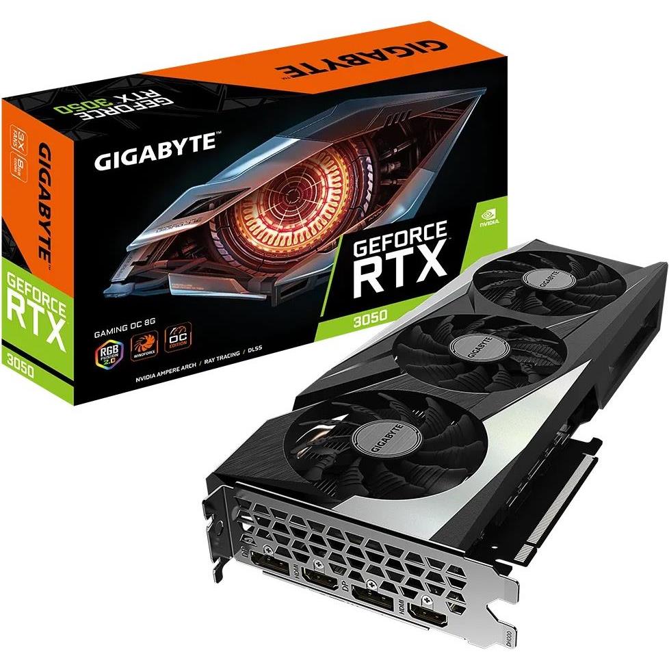 Gigabyte GF RTX3050 GAMING OC, 8GB GDDR6, GV-N3050GAMING OC-8GD G10