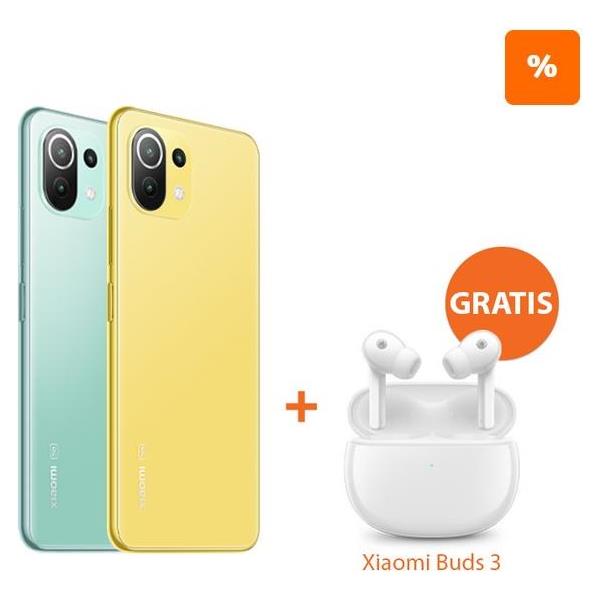 Mobitel Xiaomi Mi 11 Lite 5G - 6+128GB citrus yellow + Xiaomi Buds 3