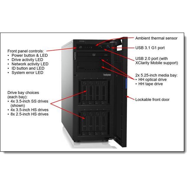 SRV LN ST250 E-2124 16GB 2x 480GB SSD 1x550W - Slika 2