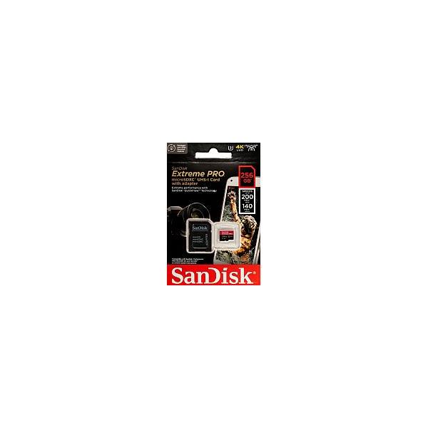 SanDisk Extreme Pro microSDXC 256GB UHS-I A2 Class 10, U3/V30 + SD adapter (SDSQXCD-256G-GN6MA)