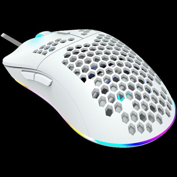 CANYON,Gaming Mouse with 7 programmable buttons, Pixart 3519 optical sensor, 4 levels of DPI and up to 4200, 1.65m Ultraweave cable, UPE feet and colorful RGB lights, White, CND-SGM11W - Slika 5