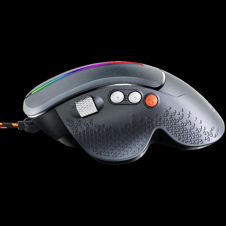 CANYON Apstar GM-12 Wired High-end Gaming Mouse with 6 programmable buttons, sunplus optical sensor, 6 levels of DPI and up to 6400, 2 million times key life, 1.65m Braided USB cable, CND-SGM12RGB - Slika 2