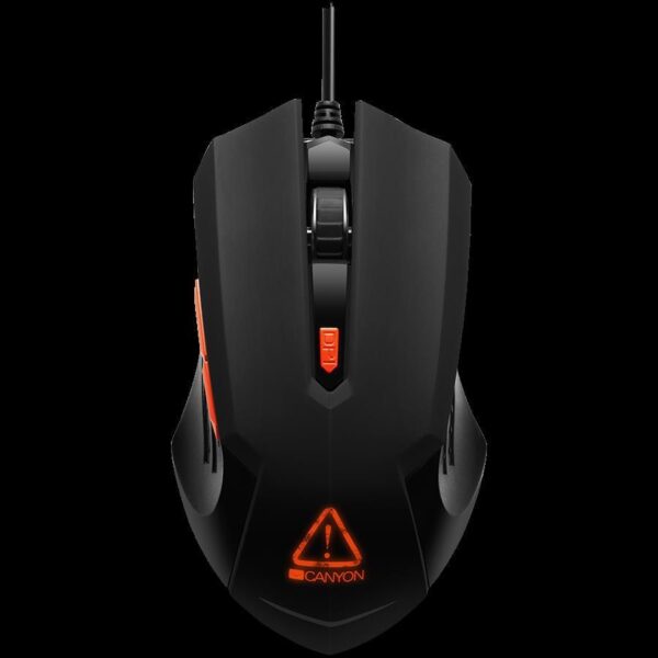 CANYON Star Raider GM-1 Optical Gaming Mouse with 6 programmable buttons, Pixart optical sensor, 4 levels of DPI and up to 3200, 3 million times key life, 1.65m PVC USB cable, CND-SGM01RGB