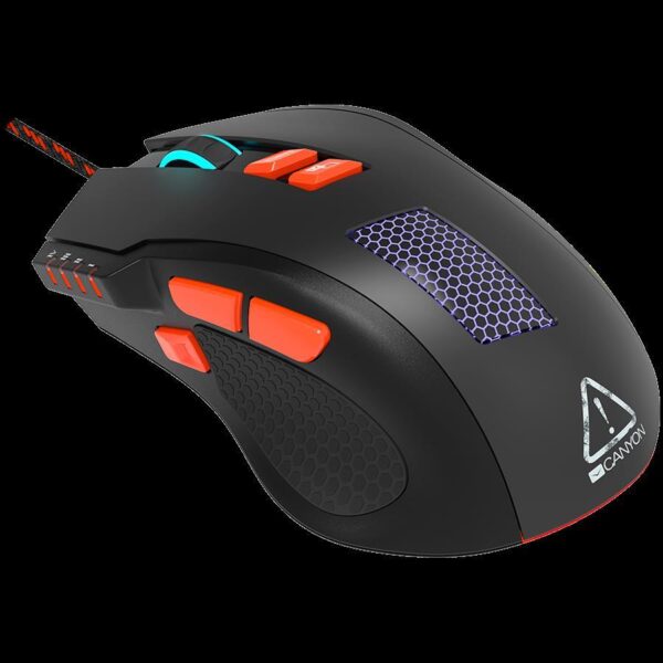 CANYON Wired Gaming Mouse with 8 programmable buttons, sunplus optical 6651 sensor, 4 levels of DPI default and can be up to 6400, 10 million times key life, 1.65m Braided USB cable, CND-SGM05N - Slika 3
