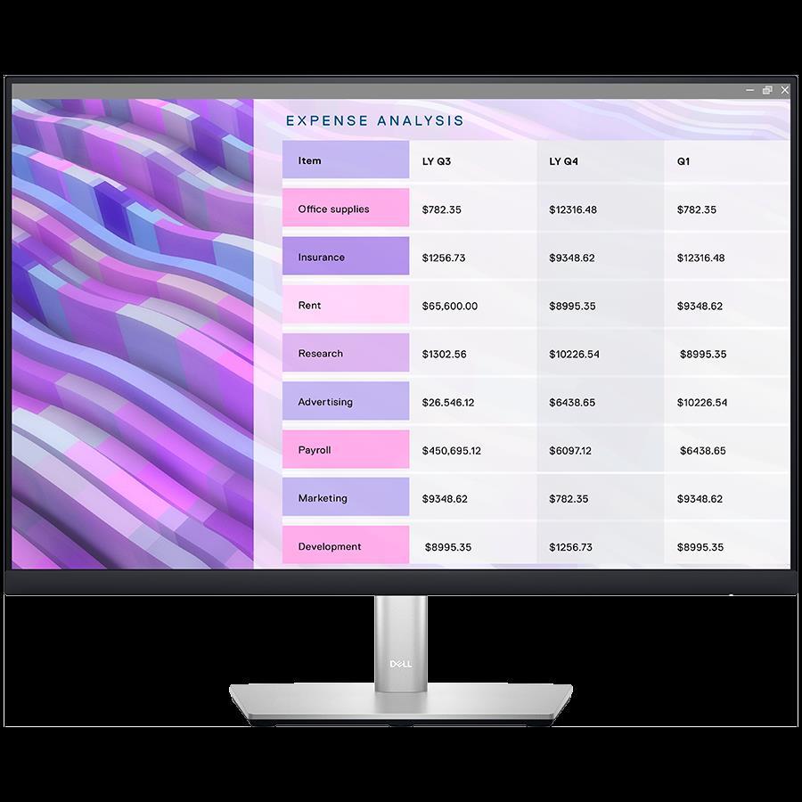 Monitor DELL Professional P2423 24in, 1920x1200, WUXGA, IPS, Antiglare, 16:10, 1000:1, 8ms/5ms, 178/178, DP, HDMI, 5x USB 3.2, DVI, VGA, Tilt, Swivel, Pivot, Height Adjust, 3Y, P2423-09