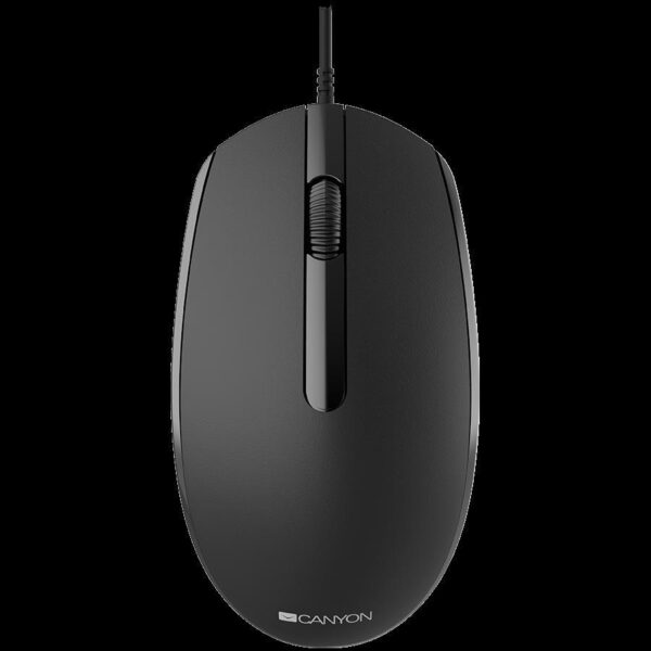 CANYON Canyon Wired optical mouse with 3 buttons, DPI 1000, with 1.5M USB cable, black, 65*115*40mm, 0.1kg, CNE-CMS10B