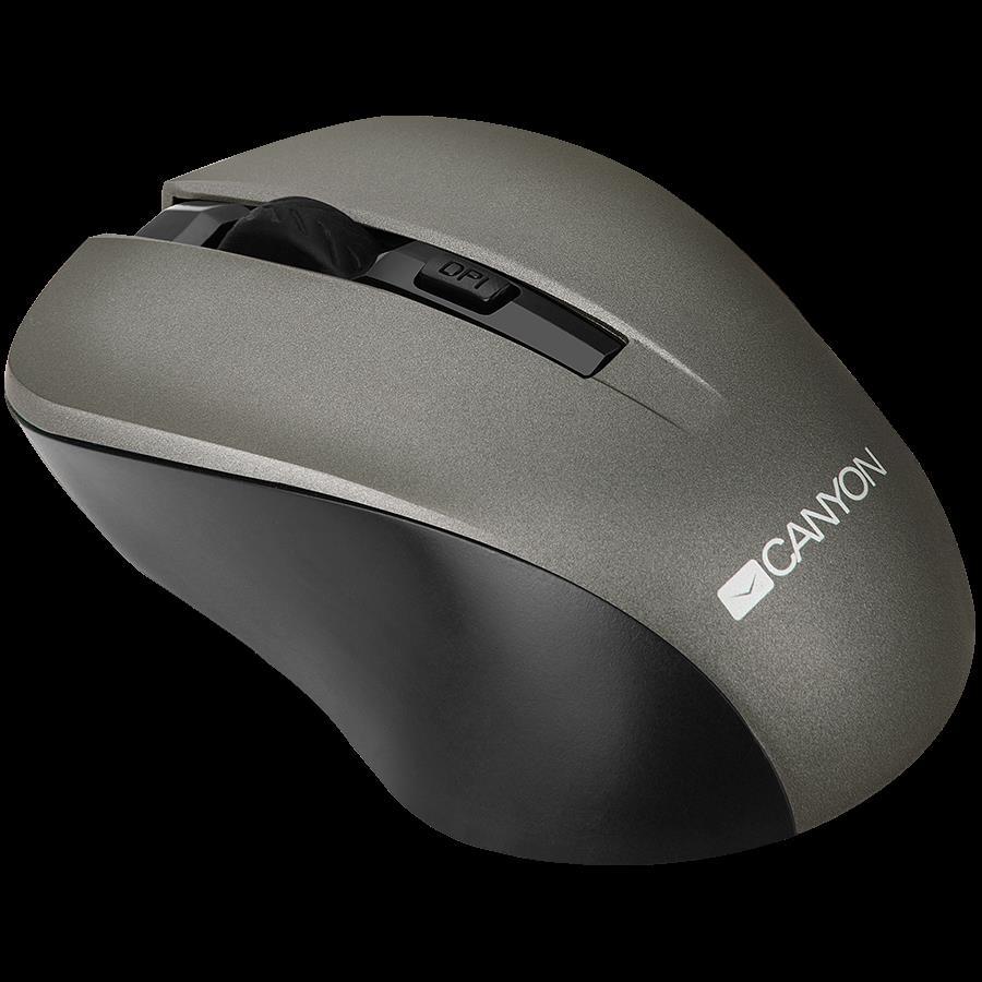 CANYON MW-1 2.4GHz wireless optical mouse with 4 buttons, DPI 800/1200/1600, Gray, 103.5*69.5*35mm, 0.06kg, CNE-CMSW1G - Slika 3