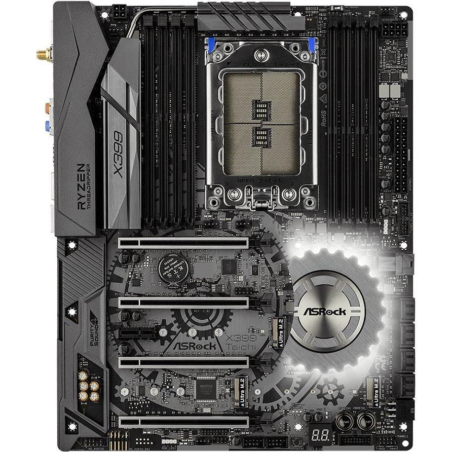ASROCK Main Board Desktop, Fatal1ty X399 Professional Gaming, Socket TR4, AMD X399, 8x DDR4, PCI-e 4x 3.0 x 16, 8x SATA III, 3x Ultra M.2, 10Gb LAN, 802.11ac module, USB, ATX, 90-MXB5Q0-A0UAYZ