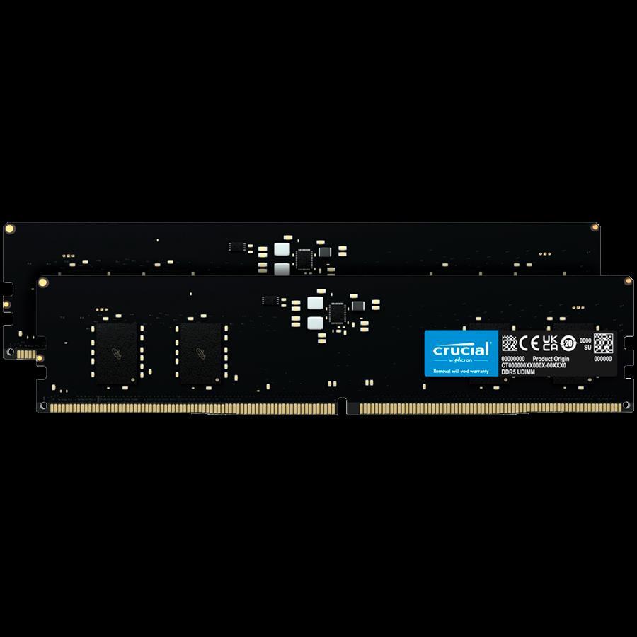 CRUCIAL 16GB Kit (2x8GB) DDR5-4800 UDIMM CL40 (16Gbit), CT2K8G48C40U5