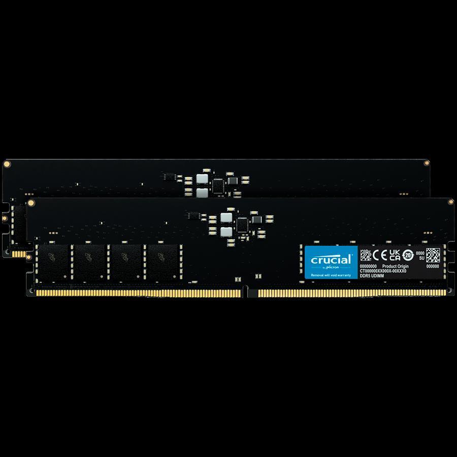 CRUCIAL 32GB Kit (2x16GB) DDR5-4800 UDIMM CL40 (16Gbit), CT2K16G48C40U5
