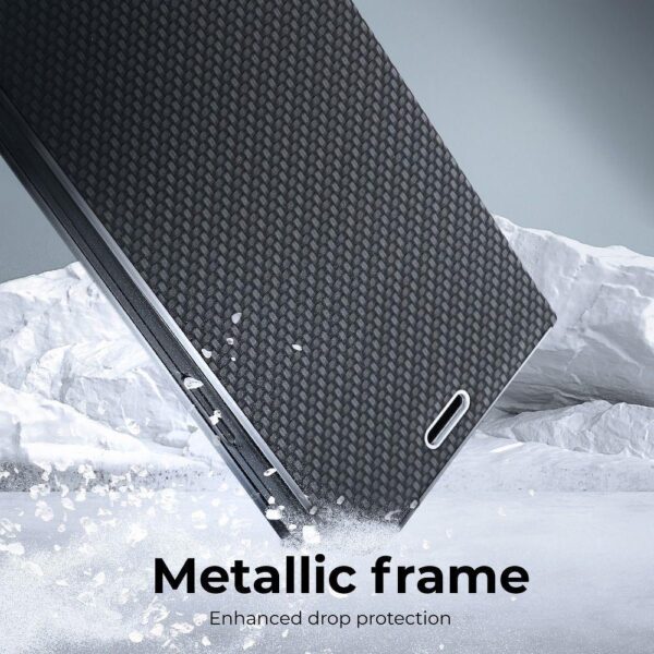 Torbica LUNA Book Carbon for XIAOMI Redmi 10 / 10 2022 black - Slika 3