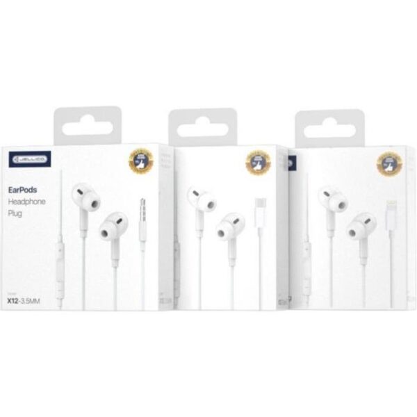 Slušalice JELLICO Earphones - X12 USB-C with microphone white, 3202