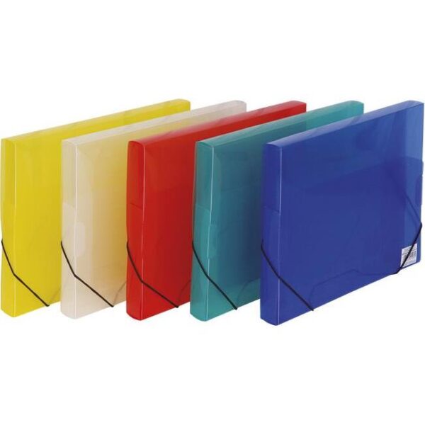 Mapa s gumicom hrbat-30mm A4 pp Donau 8545001PL-10 prozirno plava!!