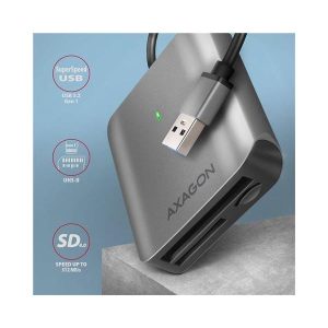 Čitač pametnih kartica AXAGON CRE-S3 SUPERSPEED USB-A UHS-II READER