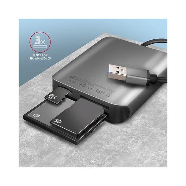 Čitač pametnih kartica AXAGON CRE-S3 SUPERSPEED USB-A UHS-II READER - Slika 5