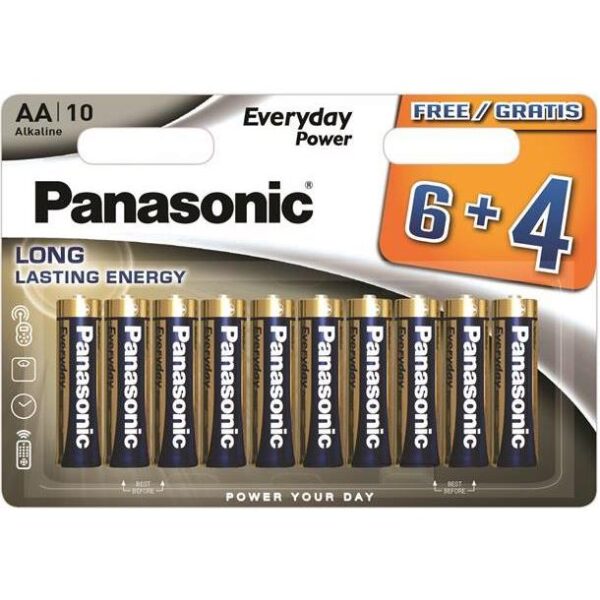 PANASONIC baterije LR6EPS/10BW 6+4F Alkal. Everyday Power - Slika 2