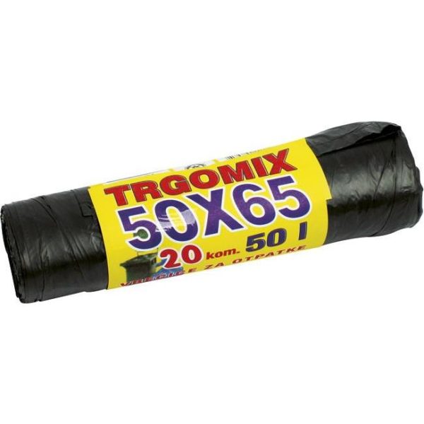 Vreća za smeće 40L 50x65cm HD pk20 Trgomix