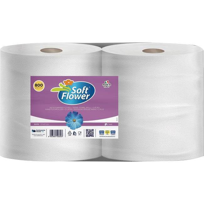 Ručnik papirnati industrijski-jumbo rola dvoslojni pk2x216m Soft Flower Cartindustria Veneta
