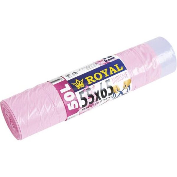 Vreća za smeće  50L 55x65cm(vrpca) LD-extra čvrste mirisna troslojna pk15 Trgomix