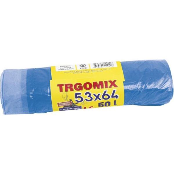 Vreća za smeće  50L 53x64cm(vrpca) HD pk15 Trgomix