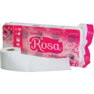 Papir toalet-rola troslojni pk10 Rosa Super soft