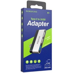 BOROFONE Adapter - DH1 USB-C to 3 x USB3.0 silver, 2872