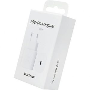 KUĆNI PUNJAČ ORIGINAL ZA SAMSUNG EP-TA800 TIP C PD 25W SUPER FAST BIJELI BLISTER