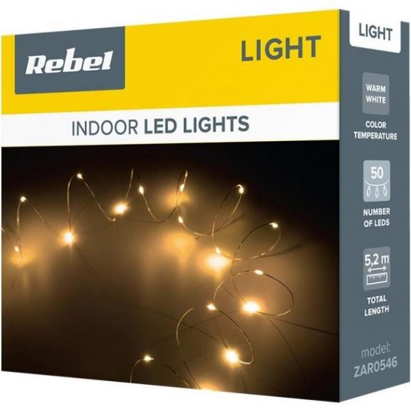 Ukrasne LED žaruljice REBEL 50 mini LED, cold white, ZAR0546, 4893