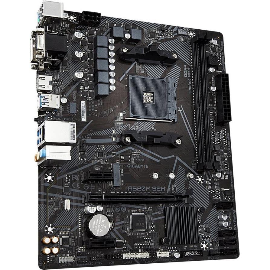 Gigabyte Main Board Desktop A520M S2H ( AMD A520, 2xDDR4, D-Sub/DVI-D/ HDMI, 1xPCI x16, 2xPCIx1, M.2, 4xSATA , mATX)