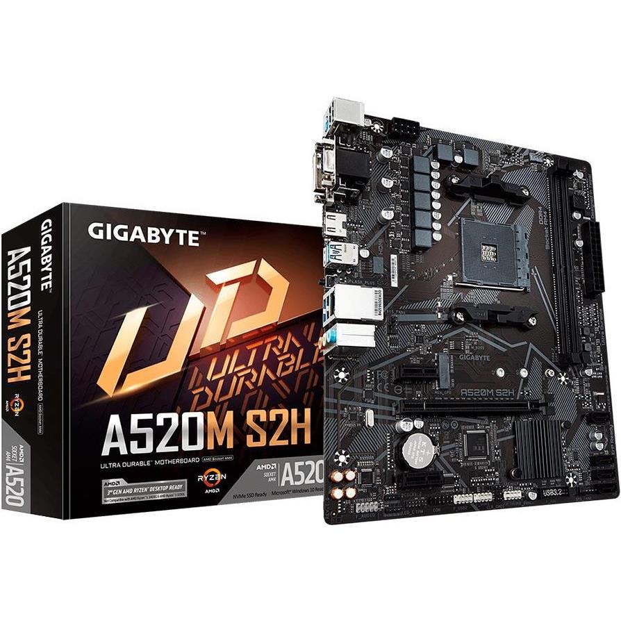 Gigabyte Main Board Desktop A520M S2H ( AMD A520, 2xDDR4, D-Sub/DVI-D/ HDMI, 1xPCI x16, 2xPCIx1, M.2, 4xSATA , mATX) - Slika 2