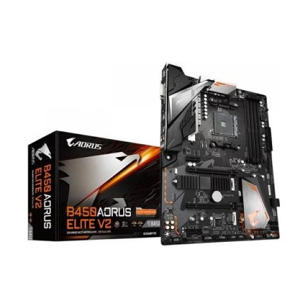 GIGABYTE Mainboard Desktop B450 AORUS ELITE V2 1.2 (Socket AM4, 4xDDR4 128GB, 1x PCI-Ex16x16, 1x PCI-Ex16x4, 2x PCI-Ex1, 6x SATA, 2x M.2, 4x USB 3.2 Gen1, 4x USB 2.0, 1x HDMI, 1x DVI-D, GbE LAN, ATX,