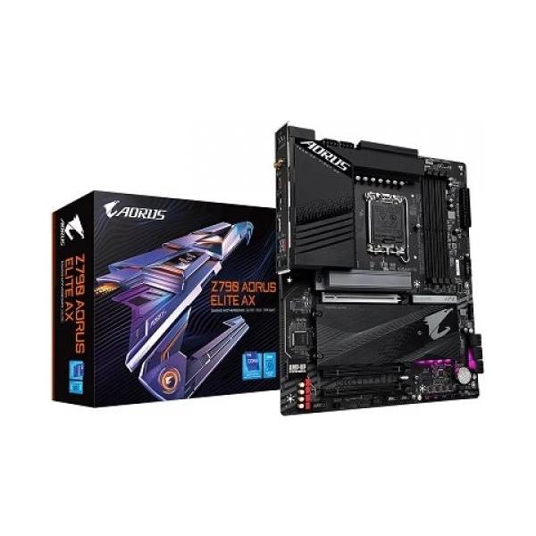 GIGABYTE Mainboard Desktop Z790 AORUS ELITE AX (LGA1700, 4x DDR5 max. 128GB, 1x PCI-E 5.0 x16x16, 2x PCI-E x16x4, 3x M.2 4.0, 6x SATA, 1x USB Type-C 3.2 Gen2x2, 2x USB 3.2, 3x USB 3.1, 4x USB2.0, 1xDP