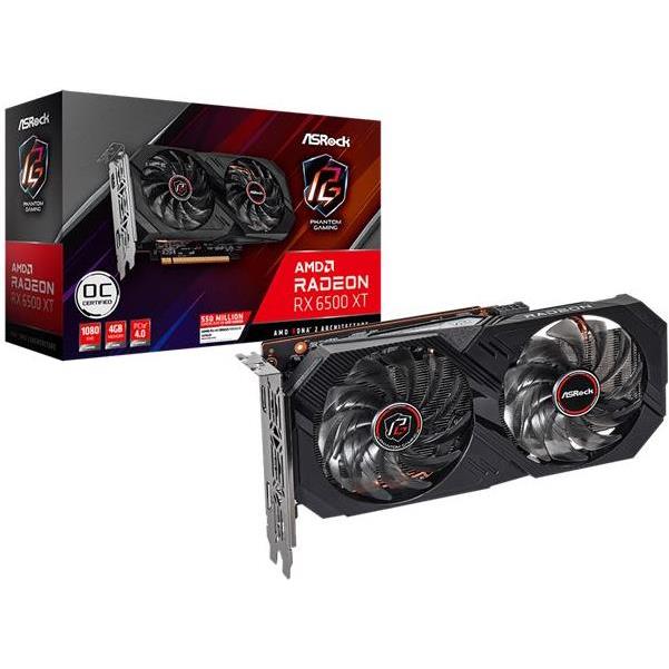 VGA ASR RX6500XT Phantom Gaming D 4G OC, 90-GA3DZZ-00UANF - Slika 2