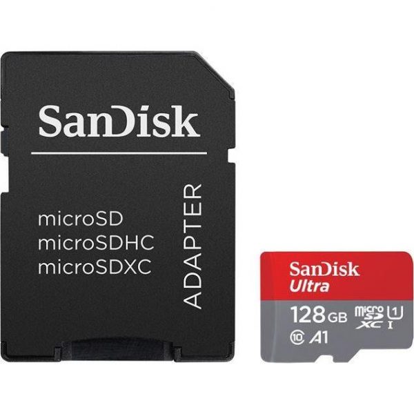 Memorijska kartica SanDisk Ultra microSD 128GB + adapter, SDSQUAB-128G-GN6MA