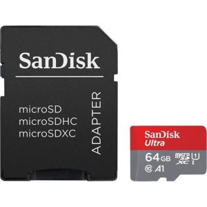 Memorijska kartica SanDisk Ultra microSD 64GB + adapter, SDSQUAB-064G-GN6MA