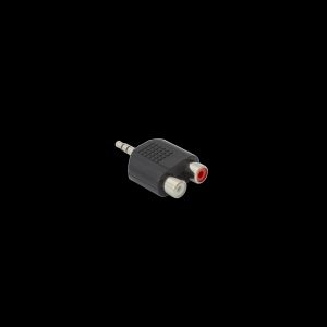 ADAPTER 3.5 mm Muški -> 2 X RCA Ženski, AD.3,5M-2RCAF