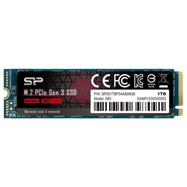 SILICON POWER SSD P34A80 1TB M.2 PCIe, SP001TBP34A80M28