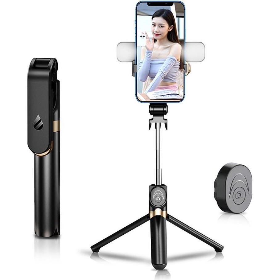 Selfie stick LED RING tripod + remote control black SSTR-20, 5903396150821