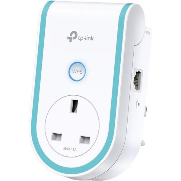 TP-Link AC1200 Wi-Fi Range Extender,Wall Plugged,AC-Passthrough, 2 external antennas, 1 10/100Mbps Port, 867Mbps at 5GHz + 300Mbps at 2.4GHz, Range Extender/AP mode,WPS,Intelligent Signal Light,Access