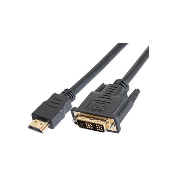 NaviaTec DVI na HDMI kabel, 5m, crni, DVI-311