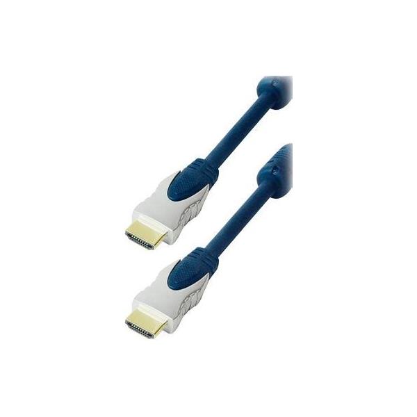 Transmedia HDMI cable metal plugs gold contacts, 15,0 m, blue, C210-15MG