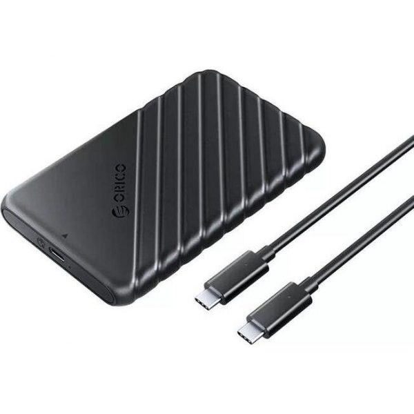 Orico vanjsko kućište 2.5" SATA HDD/SSD, do 9.5 mm, tool free, USB3.1 Gen1 tip-C, crno (ORICO-25PW1C-C3-BK-EP)