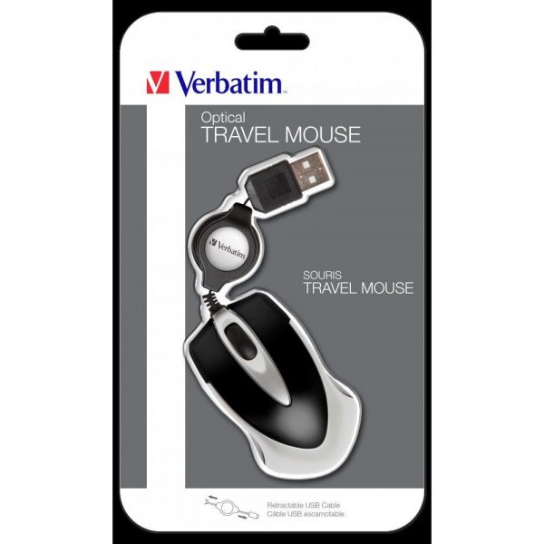 Verbatim GO Mini Optical Travel Mouse USB3.0/2.0, crni, 49020