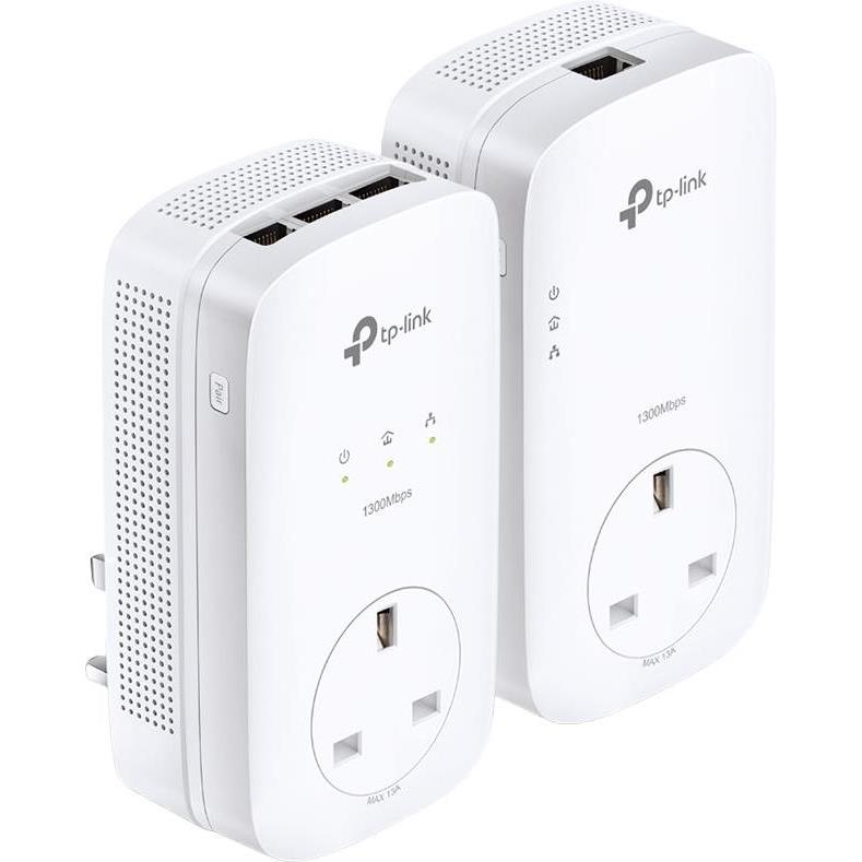 TP-Link AV1300 3-Port Gigabit Passthrough Powerline Starter Kit, TL-PA8033P KIT