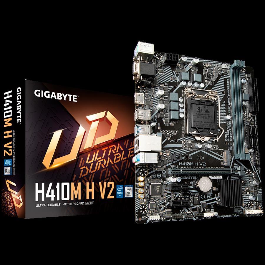 GIGABYTE Mainboard Desktop H410 (S1200, 2xDDR4, HDMI, VGA, 1xPCIex16, 2xPCIex1, ALC887, 8118 Gaming GbE LAN, 4xSATA III, 1xM.2, USB 3.2, USB 2.0) mATX, H410M H V2 - Slika 2
