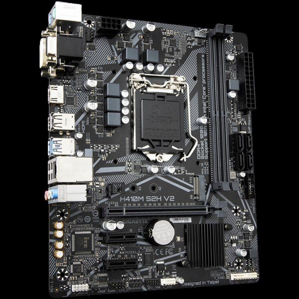 GIGABYTE Main Board Desktop H410M S2H V2 (S1200, H410, 2xDDR4, HDMI, DVI-D, VGA, 1xPCIex16, 2xPCIex1, ALC887, 8118 Gaming GbE LAN, 4xSATA III, 1xM.2, USB 3.2, USB 2.0, mATX, Retail) - Slika 2